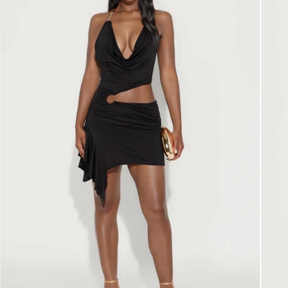 Fashion Nova Black Cutout Dress